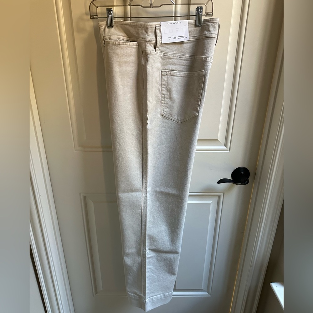 Loft High Waist Slim Wide Leg